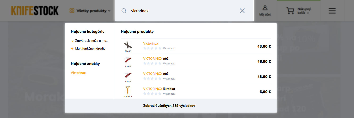guide d'achat sur knifestock.sk - recherche